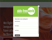 Tablet Screenshot of aidsfreeworld.org